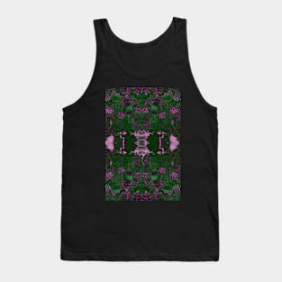 Green Purple Floral Tank Top